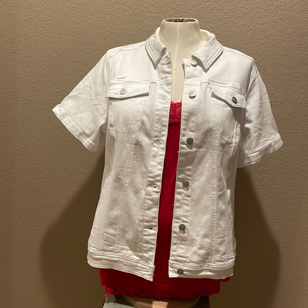 White denim styled jacket